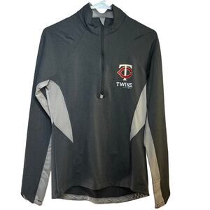 Minnesota Twins 1/4 Zip Pullover Womens XS Gray Under Armour Polyester Cold Gear